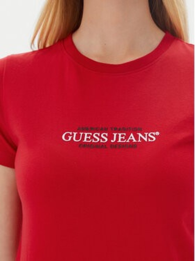 Guess Jeans T-Shirt W5RI4 2K8HM0 Czerwony Regular Fit