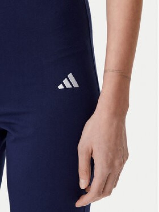adidas Legginsy Essentials Small Logo JD3073 Granatowy Flare Fit