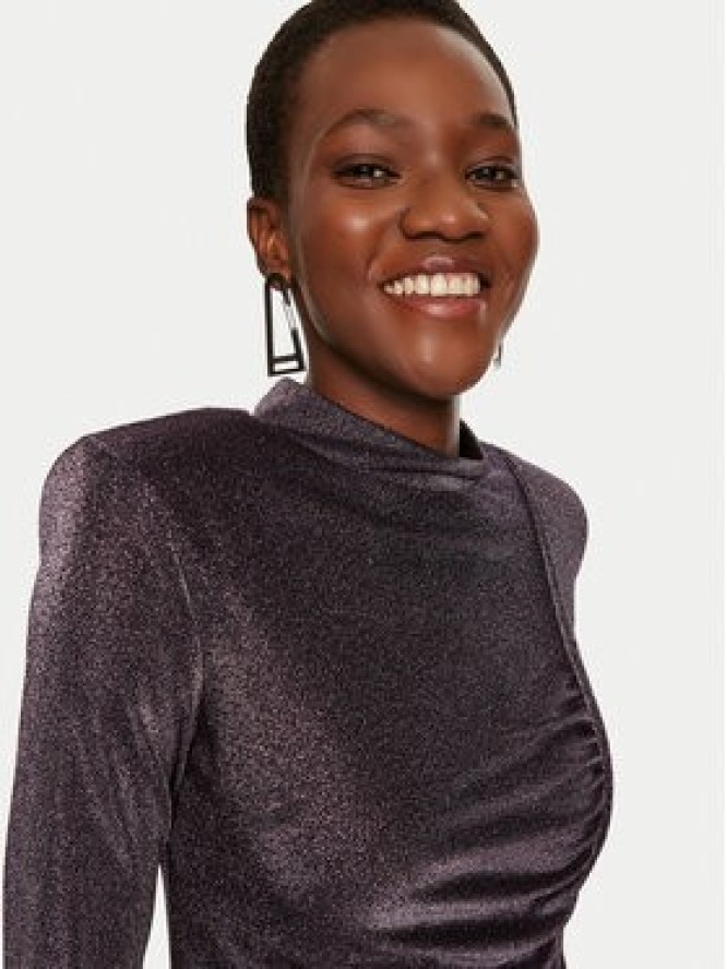 Simona Corsellini Sukienka koktajlowa A24CEAB049 Fioletowy Slim Fit