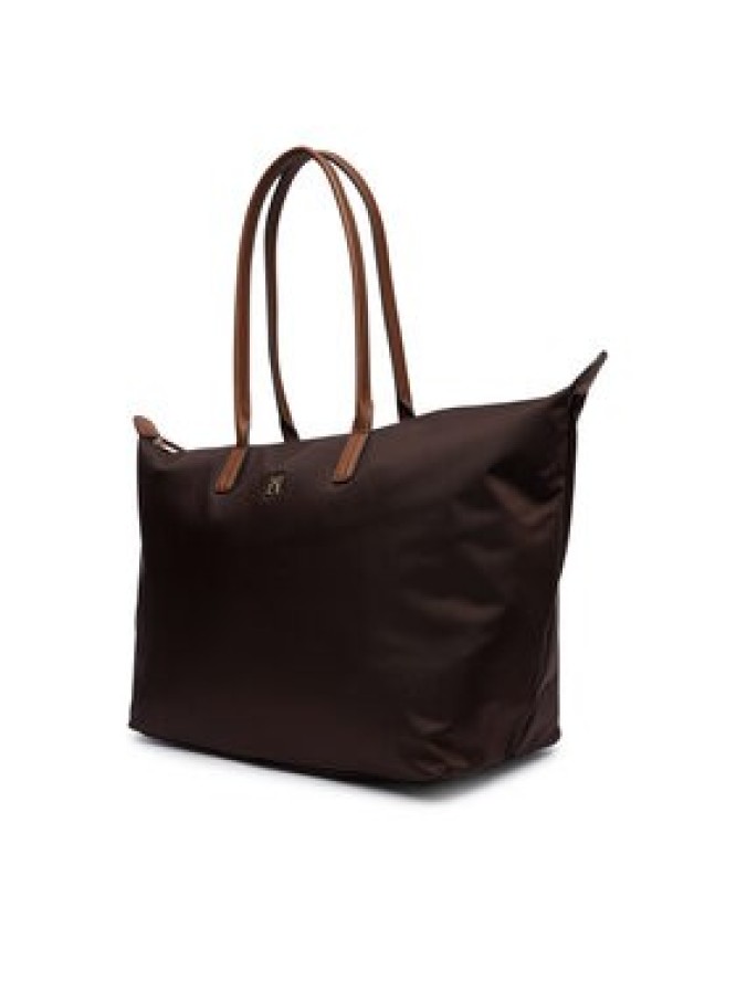 Tommy Hilfiger Torebka Popette Maxi Tote AW0AW17996 Brązowy