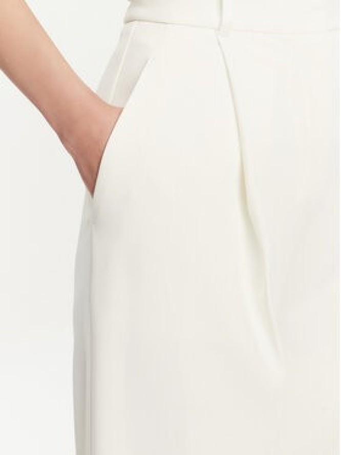 Elisabetta Franchi Spodnie materiałowe PA-081-51E2-V360 Biały Regular Fit