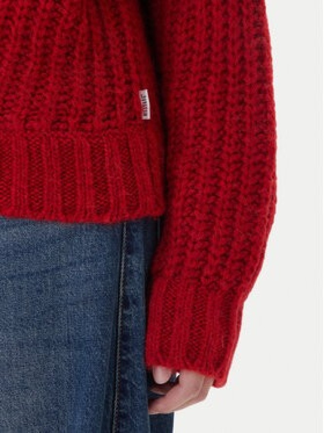 Mustang Sweter Erin 1017072 Czerwony Relaxed Fit