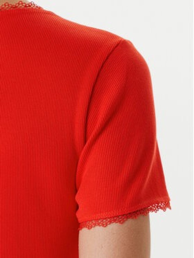 Morgan T-Shirt 232-DLUBI Pomarańczowy Slim Fit