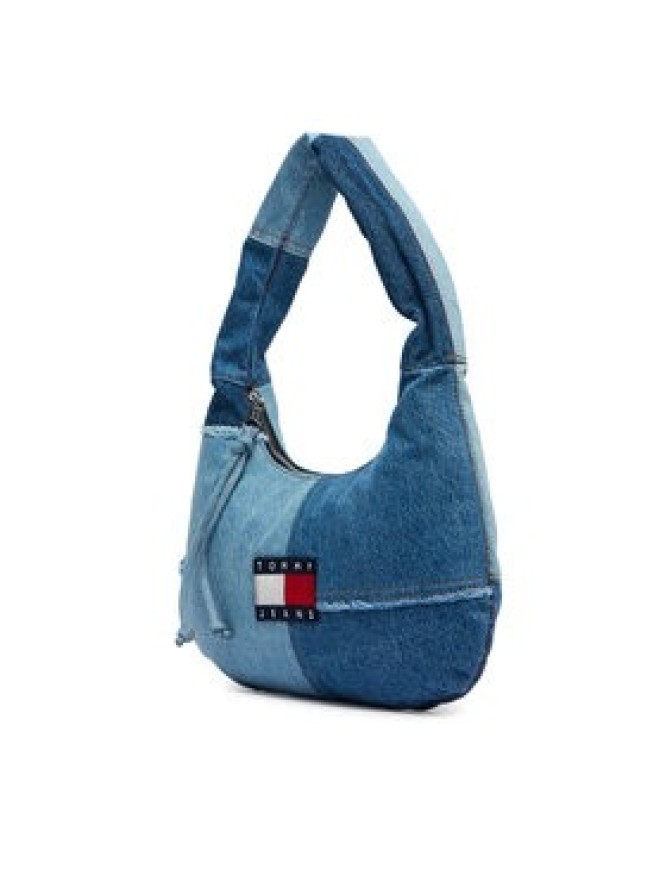 Tommy Jeans Torebka Tjw Denim Patchwork Shoulder Bag AW0AW18471 Niebieski