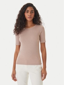 Fracomina T-Shirt FS26ST7008K420Q7 Beżowy Slim Fit