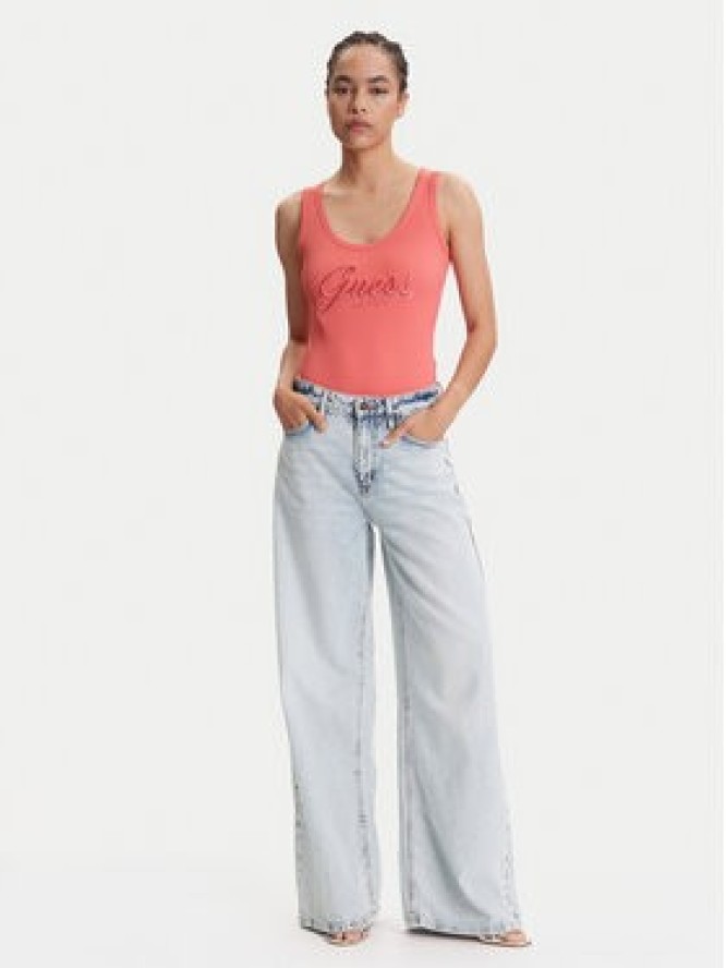 Guess Top W5YP00 KCXJ2 Różowy Regular Fit