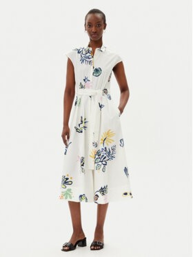 Marella Sukienka koszulowa Pier 2513221372200 Biały Regular Fit