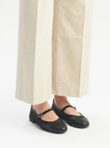 Czarne baleriny damskie z siateczką