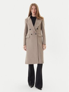 Maryley Płaszcz przejściowy 25IB807/01SS Beżowy Regular Fit