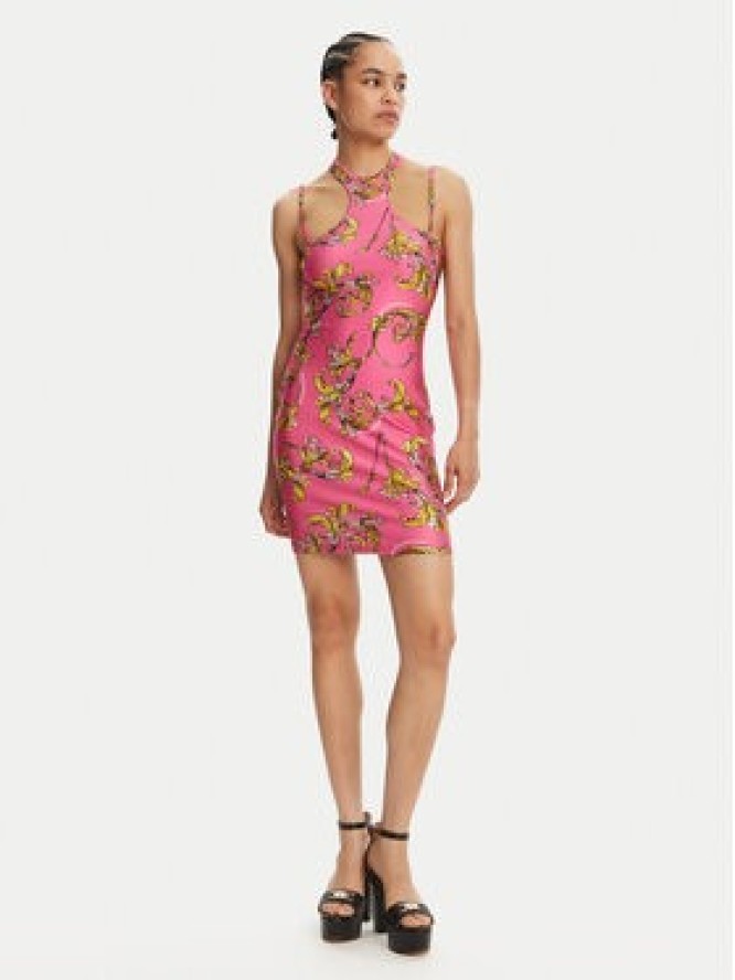 Versace Jeans Couture Sukienka koktajlowa 78HAO914 Różowy Slim Fit