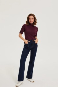Jeansy bootcut granatowe