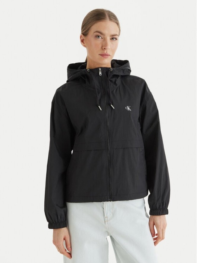 Calvin Klein Jeans Wiatrówka Essential LV047F507G Czarny Regular Fit