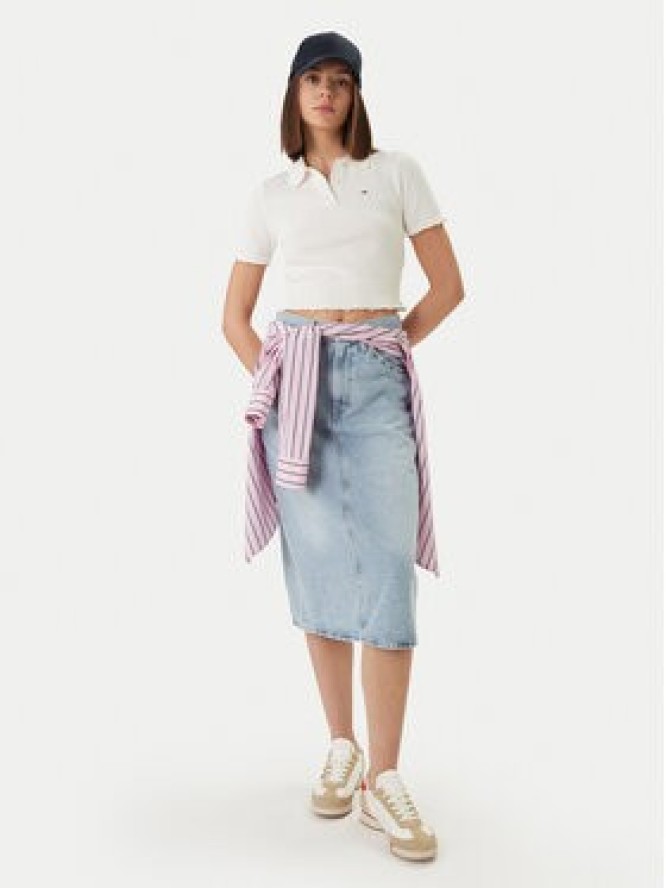 Tommy Jeans Polo DW0DW22597 Biały Slim Fit