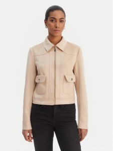 Morgan Kurtka z imitacji skóry 261-GELATO Beżowy Slim Fit