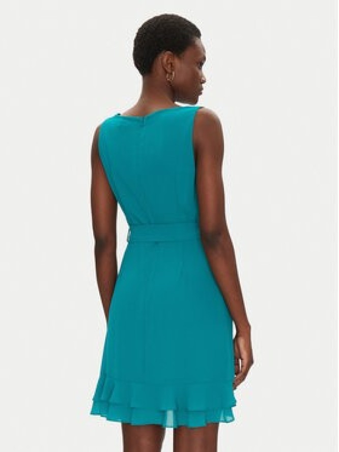 Morgan Sukienka koktajlowa 241-ROSVAL M Turkusowy Regular Fit