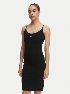 HUGO Sukienka letnia Narya 50563766 Czarny Slim Fit