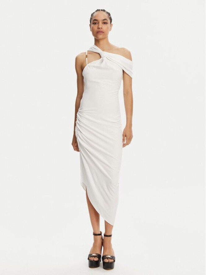 Versace Jeans Couture Sukienka koktajlowa 78HAO903 Biały Slim Fit