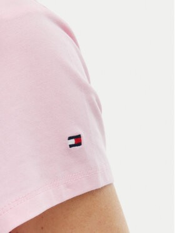 Tommy Hilfiger T-Shirt WW0WW48710 Różowy Slim Fit