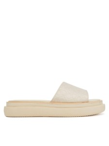 Calvin Klein Klapki Flatform Slide Jacq HW0HW02461 Écru