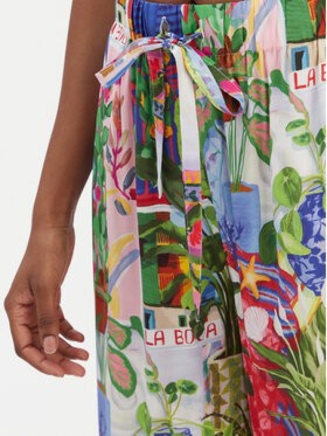 Seafolly Spodnie materiałowe La Boca 55599-PA Kolorowy Wide Leg
