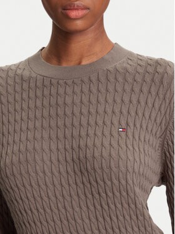 Tommy Hilfiger Sweter Fine WW0WW44993 Brązowy Regular Fit