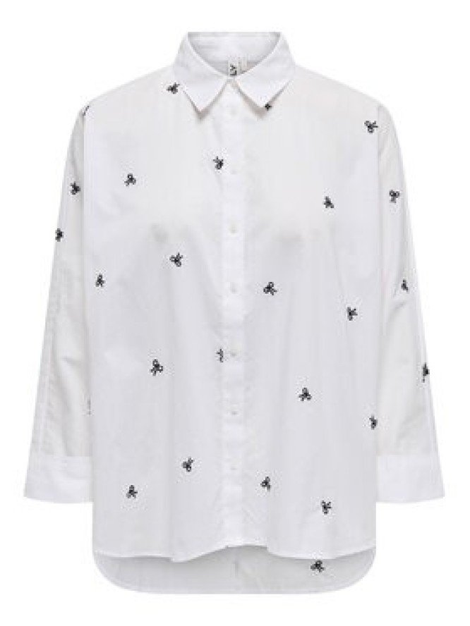 ONLY Koszula 15283743 Biały Box Fit