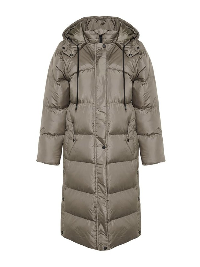 trendyol Płaszcz zimowy w kolorze szarobrązowym rozmiar: S