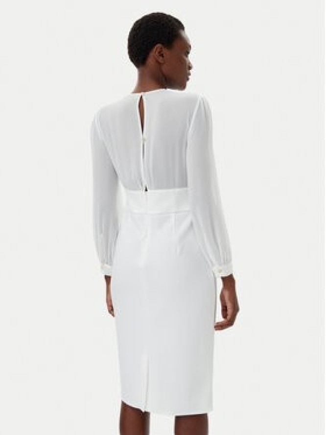 Rinascimento Sukienka koktajlowa CFC0123289003 Biały Regular Fit