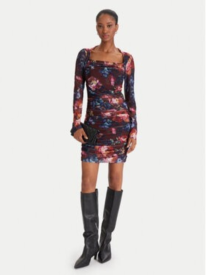 Guess Sukienka koktajlowa W5BK65 KCZC2 Kolorowy Slim Fit