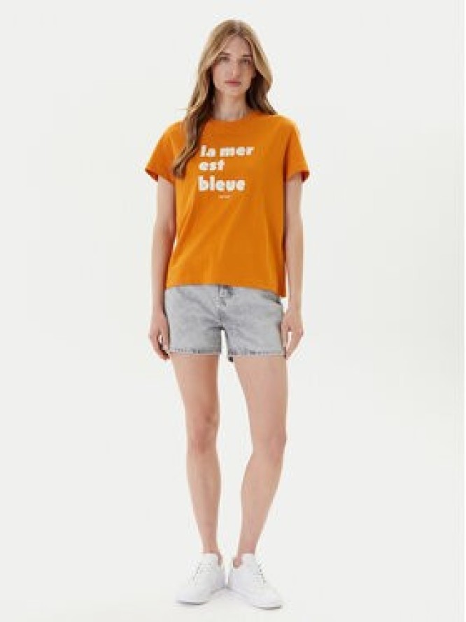 Mustang T-Shirt Floris 1016157 Pomarańczowy Relaxed Fit