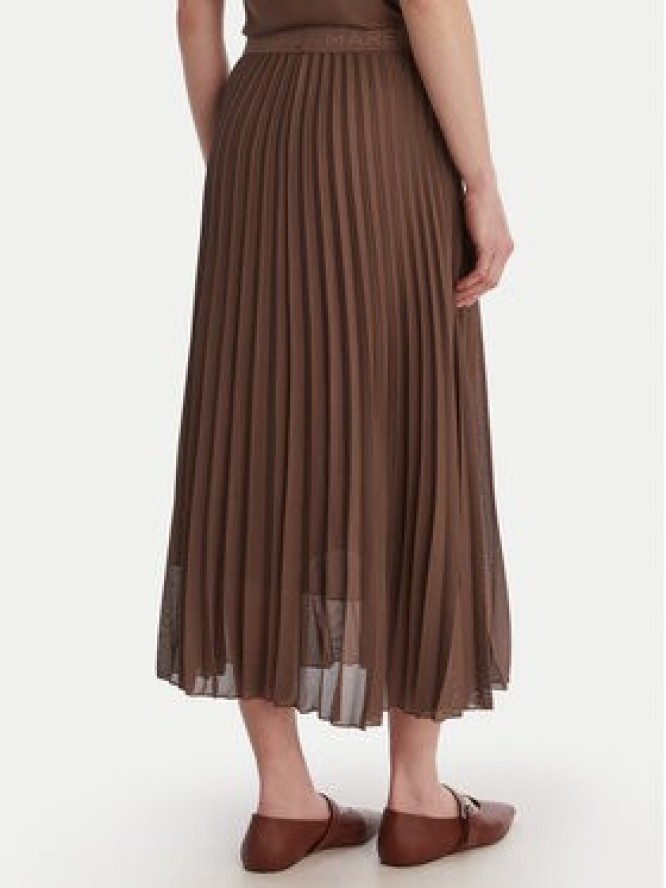 Marella Spódnica plisowana Gabbia 2613101085 Brązowy Regular Fit