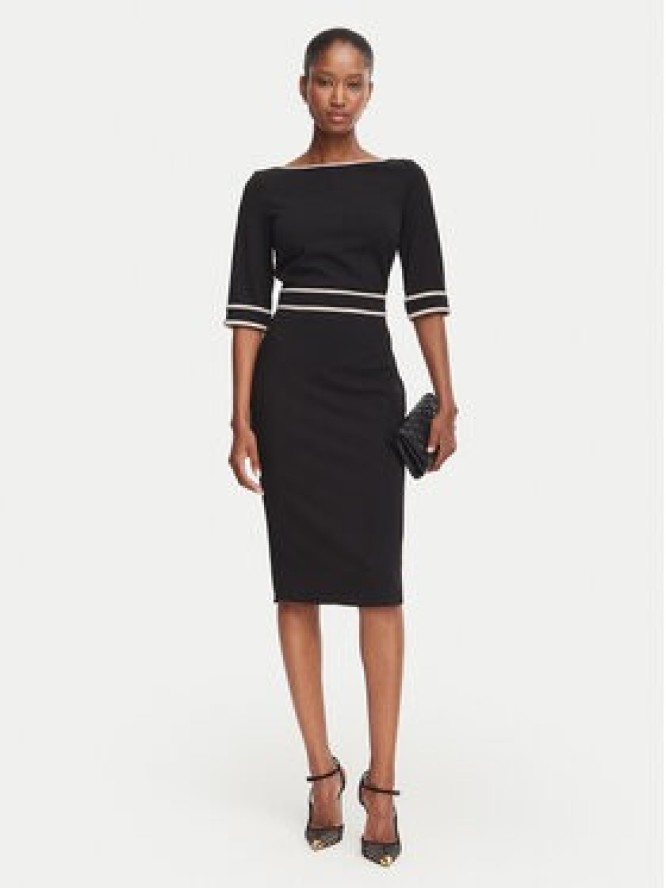 Rinascimento Sukienka koktajlowa CFC0131086003 Czarny Slim Fit