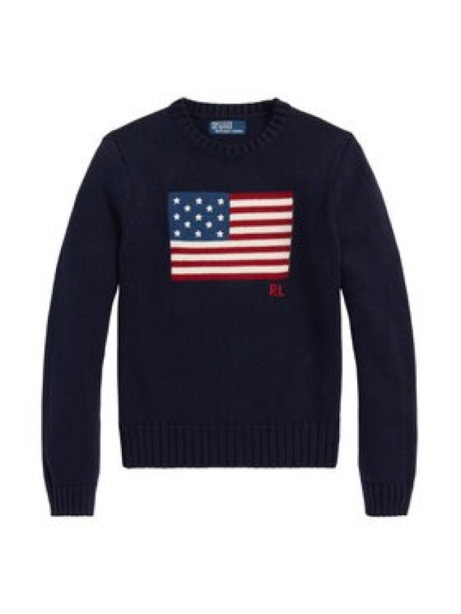 Polo Ralph Lauren Sweter 211896939001 Granatowy Regular Fit