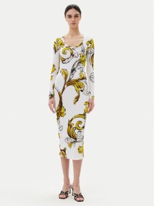 Versace Jeans Couture Sukienka codzienna 78HAO920 JS471 Biały Regular Fit