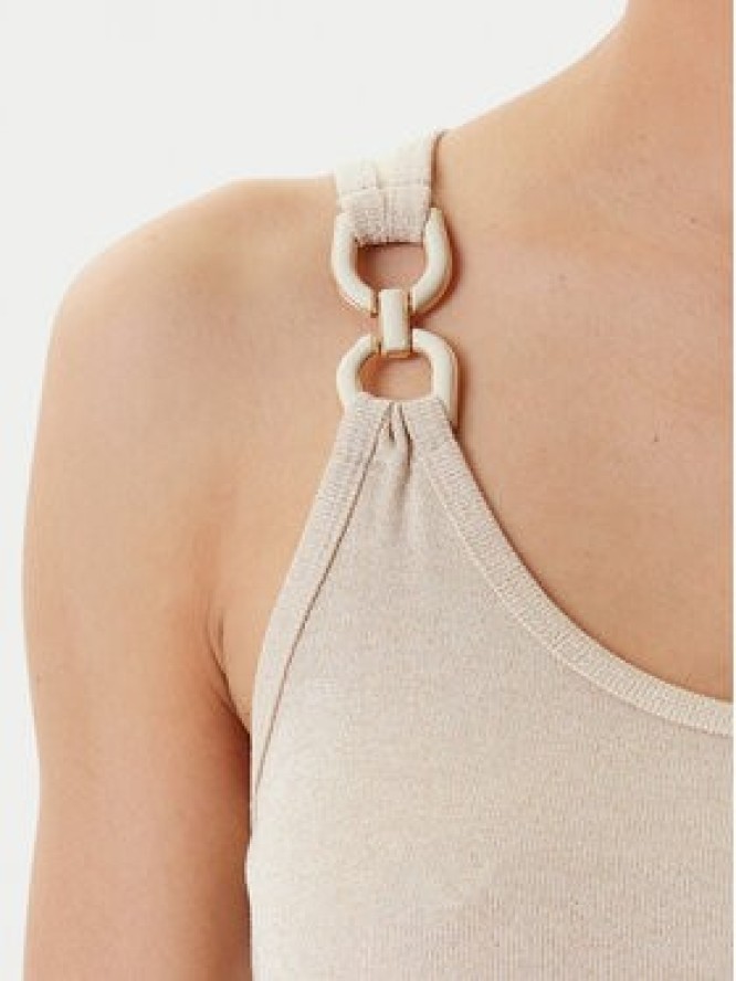 Morgan Top 251-DIDONI Beżowy Slim Fit