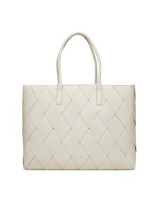 Calvin Klein Torebka Ck Woven Medium Shopper K60K612994 Biały