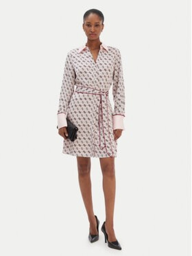 Guess Sukienka koszulowa W6RK90 WF1T2 Różowy Regular Fit