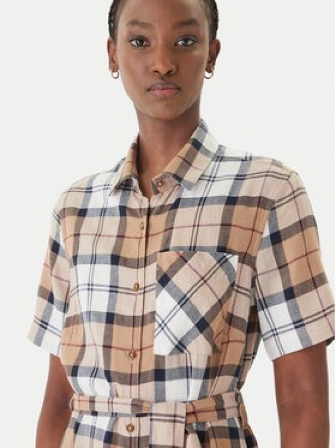 Barbour Sukienka koszulowa Fern LDR0988BR37 Beżowy Slim Fit
