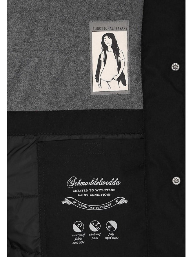 Schmuddelwedda Parka w kolorze czarnym rozmiar: M