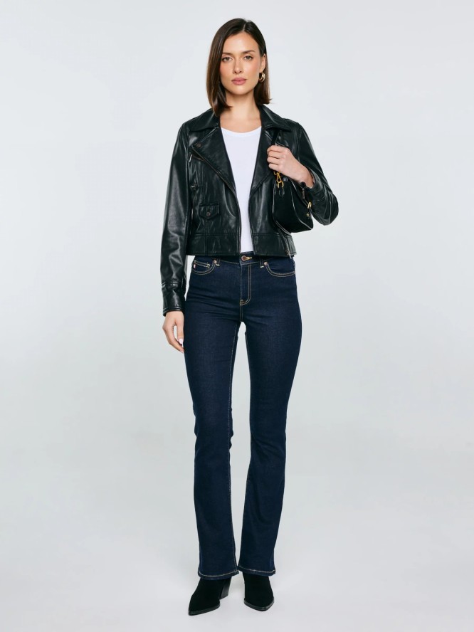 Jeansy damskie granatowe Adela Bootcut 505