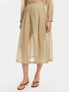 Marella Spódnica trapezowa Cubano 2513101015 Beżowy Regular Fit