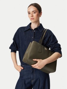 Calvin Klein Torebka Ck Medium Work Tote LV04F3442G Zielony