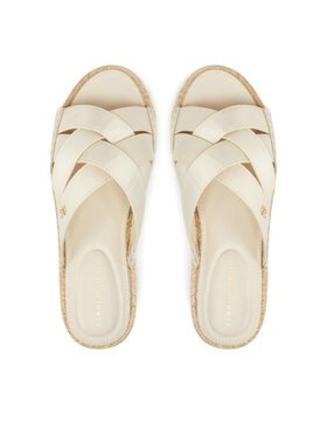 Tommy Hilfiger Espadryle Satin Espadrille Mule FW0FW08502 Beżowy