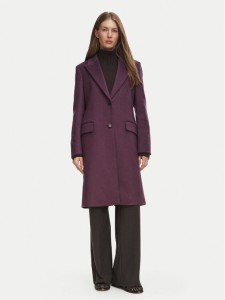 BOSS Płaszcz wełniany Classin1 50574982 Fioletowy Regular Fit