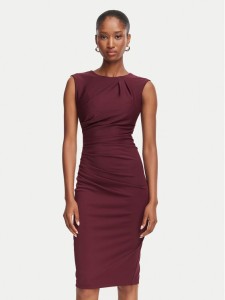 Rinascimento Sukienka koktajlowa CFC0130273003 Bordowy Slim Fit