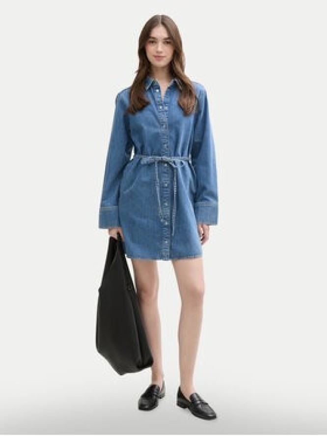 Tom Tailor Denim Sukienka jeansowa 1045461 Niebieski Regular Fit