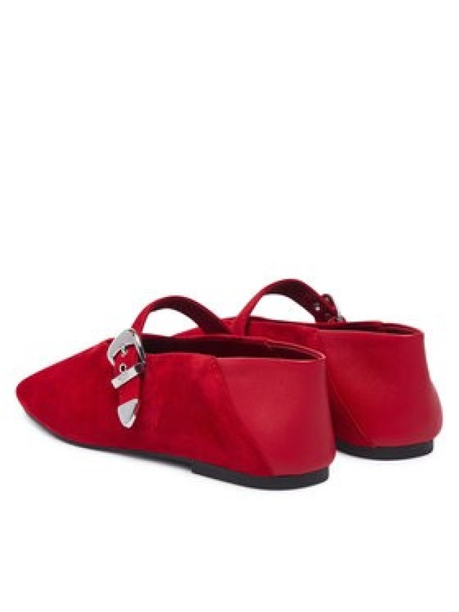 Tommy Jeans Baleriny Tjw Ballerina Suede EN0EN03067 Czerwony