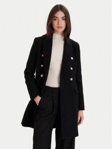 Morgan Płaszcz wełniany 252-GATIM.F Czarny Regular Fit