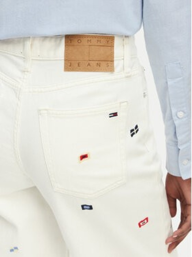 Tommy Jeans Jeansy Claire DW0DW23042 Kremowy Wide Leg