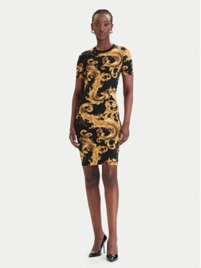 Versace Jeans Couture Sukienka codzienna 80HAO939 JS553 Czarny Slim Fit